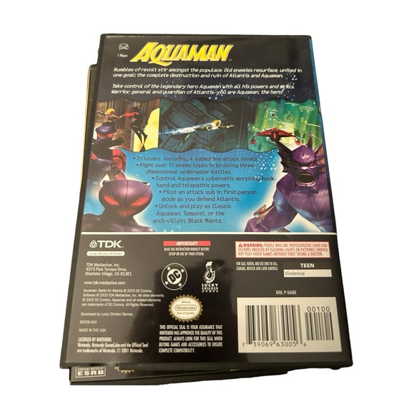 Aquaman Battle for Atlantis Nintendo GameCube Game - Picture 2 of 3